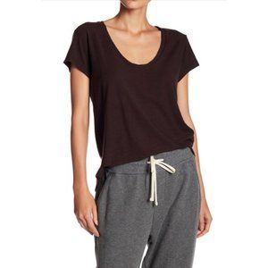 JAMES PERSE Black Scoop Neck Tee T Shirt